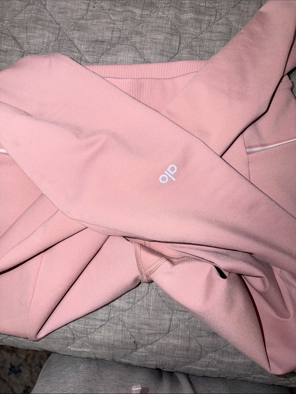 ALO Yoga high airbrush waist fast track Leggings in Dusty Rose - Picture 3 of 4